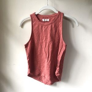Madewell size XS salmon linen tank top